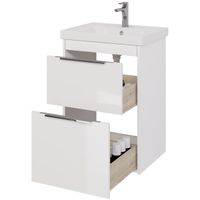 Тумба PRIME, 60 см, подвесная/напольная, 2 ящика, белый глянец арт-99.9300 — фото 4, Тумбы под раковину