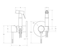 Гигиенический душ со смесителем CEZARES арт-RELAX-DIF-NOP — фото 3, Гигиенические души
