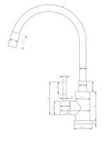 Смеситель д/кухни, "Snake" гибкий излив черный, арт. арт-K44BTotal — фото 2, Смесители для кухни