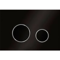 Клавиша смыва KK POL M11 V1 Черная матовая Хром арт-SPP/146/0/K — фото 1, Кнопки смыва