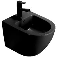 Биде CeramaLux подвесное Черное матовое арт-2342MB — фото 1, Биде подвесные