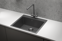 Granula-, стальная кухонная мойка арт-5951, ГРАФИТ МАТОВЫЙ — фото 2, Кухонные мойки