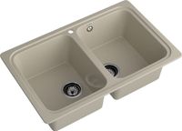 GRANFEST Мойка STANDART 780K 2 чаши 780*510мм топаз арт.GF- арт-S-780K топаз — фото 1, Кухонные мойки