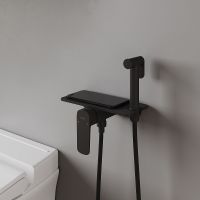 Гигиенический душ со смесителем Iddis Axes Черный матовый арт-AXEBLSHi08 — фото 2, Гигиенические души