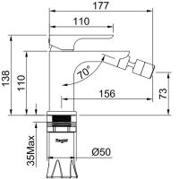 Смеситель для биде Raglo Черный матовый арт-R03.50.06 — фото 2, Смесители для биде