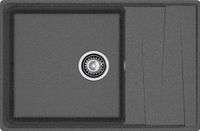 GRANFEST Мойка LEVEL 760L 1-чаша+крыло 760*500 графит арт.GF- арт-LV-760L графит — фото 2, Кухонные мойки