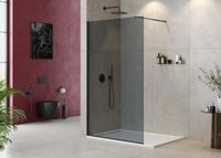 Душевая перегородка CEZARES арт-LIBERTA-L-1-120-GR-NERO — фото 1, Душевые перегородки