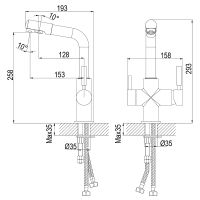 Смеситель для кухни Rossinka Хром арт-Z35-31 — фото 2, Смесители для кухни