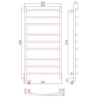 Электрический полотенцесушитель Сунержа Галант 2.0 1200x600 L Черный матовый арт-31-5200-1260 — фото 2, Электрические полотенцесушители