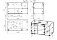 Товар: Тумба LUNO, 100см, напольная, 2дв., 2 откр. полки,белый глянец, под ум. Триумф арт-99.2003 - фото 3 Тумба LUNO, 100см, напольная, 2дв., 2 откр. полки,белый глянец, под ум. Триумф арт-99.2003 — фото 3, Тумбы под раковину