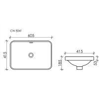 Раковина Ceramicanova Element 60 Белая арт-CN5041 — фото 12, Раковины встраиваемые сверху