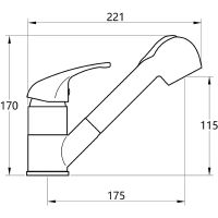 Смеситель для кухни Melodia della vita Metallica Хром арт-MDV35516 — фото 2, Смесители для кухни