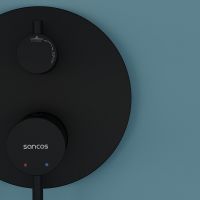 Душевая система Sancos Select Черная матовая арт-SC3003MB — фото 8, Встраиваемые душевые комплекты