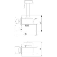 Гигиенический душ со смесителем Haiba Черный матовый арт-HB5512-7 — фото 2, Гигиенические души