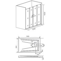 Товар: Душевая дверь Good Door Infinity WTW-TD-150-G-CH профиль Хром стекло Грейп арт-ИН00035 - фото 2 Душевая дверь Good Door Infinity WTW-TD-150-G-CH профиль Хром стекло Грейп арт-ИН00035 — фото 2, Раздвижные душевые двери
