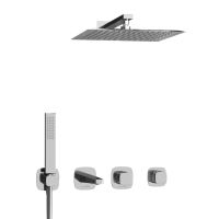 Встраиваемый комплект для ванны с верхней душевой насадкой, лейкой арт-A8651.313.314.090.118.326.087.103 — фото 4, Встраиваемые душевые комплекты