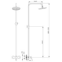 Душевая система Rossinka Хром арт-B35-44 — фото 2, Душевые стойки