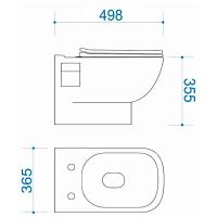 Унитаз Maretti Ritta подвесной с сиденьем Микролифт арт-RI10PBM53-844 — фото 7, Подвесные унитазы