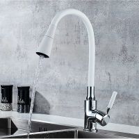 Смеситель для кухни Accoona Хром Белый арт-A9890G-1 — фото 7, Смесители для кухни