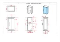 Шкафчик подвесной с одной распашной дверцей, реверсивный CEZARES TIFFANY Blu Petrolio арт-54959 — фото 2, Шкафы для ванной