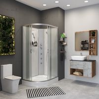 Душевая кабина Niagara Classic NG-3312-14RBKG (120х80х200) низкий поддон(13см),стекло матовое,3 мест арт-33121423RBKG — фото 3, Душевые кабины