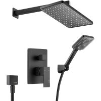 Душевая система Swedbe Platta Черная матовая арт-5555B — фото 7, Встраиваемые душевые комплекты