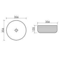 Раковина-чаша Ceramicanova Element 36 Темный антрацит матовый арт-CN6073MDH — фото 6, Раковины накладные