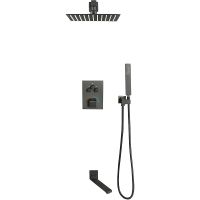 Душевая система ALMAes Khabur с термостатом Черная матовая арт-TVZ-0897 — фото 14, Встраиваемые душевые комплекты