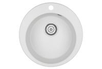 Granula- (БЕЛЫЙ), кухонная мойка, кварц арт-4801, АРКТИК — фото 1, Кухонные мойки