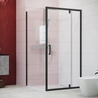 Душевая стенка Creto Astra 80 профиль Черный матовый стекло прозрачное арт-121-SP-800-C-B-6 (260069) — фото 3, Боковые стенки