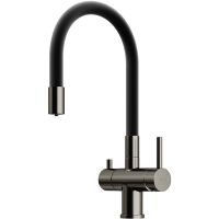 Смеситель для кухни Sancos Lucia Вороненая сталь Черный арт-SC4004GG — фото 1, Смесители для кухни