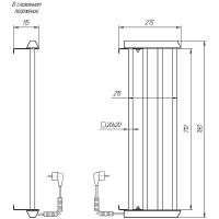 Электрический полотенцесушитель Domoterm Полка DMT 73 25x83 EK L Хром арт-DMT7325x83EKL — фото 2, Электрические полотенцесушители