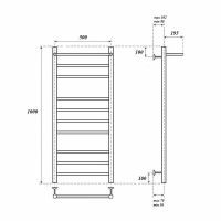 Товар: Водяной полотенцесушитель Point Аврора П9 500x1000 с полкой Хром арт-PN10150P - фото 5 Водяной полотенцесушитель Point Аврора П9 500x1000 с полкой Хром арт-PN10150P — фото 5, Водяные полотенцесушители