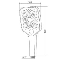 Товар: Ручной душ Melodia della vita Luxe Черный арт-MKP26314BL_bk - фото 2 Ручной душ Melodia della vita Luxe Черный арт-MKP26314BL_bk — фото 2, Лейки для душа