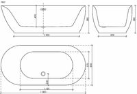 Акриловая ванна Sancos Single 180x85 без гидромассажа арт-FB07 — фото 3, Акриловые ванны