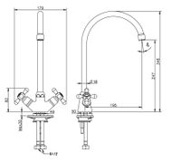Товар: Смеситель для кухни ESKO Vienna Хром арт-VN 06-2 - фото 2 Смеситель для кухни ESKO Vienna Хром арт-VN 06-2 — фото 2, Смесители для кухни