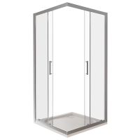 Душевой уголок Good Door Latte CR-80-C-WE 80x80 профиль Белый стекло прозрачное арт-ЛА00005 — фото 3, Квадратные душевые уголки