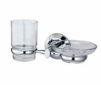 Аксесс Rhein K- Держатель стакана и мыльницы, (блистер), хром, WasserKRAFT арт-6226O — фото 3, Прочие аксессуары и комплектующие