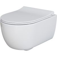 Унитаз Ambassador Abner подвесной Белый глянцевый с сиденьем Микролифт арт-103T20001R-102T20001S — фото 1, Подвесные унитазы