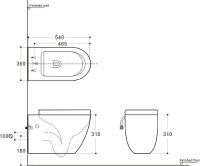 Унитаз Creto Logan L1 подвесной Серый матовый с сиденьем Микролифт арт-1001-003-L1GMAT — фото 3, Подвесные унитазы