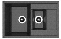 Dr.Gans Мойка "Астра" 760 К, черный СМс арт-25.065.D0760.407 — фото 1, Кухонные мойки