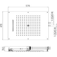 Товар: Верхний душ Bossini Dream 2 Хром арт-H38905.030 - фото 4 Верхний душ Bossini Dream 2 Хром арт-H38905.030 — фото 4, Верхние души