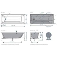 Товар: Акриловая ванна Melodia della vita Moderno150х70 без гидромассажа арт-MBHR00715070 - фото 2 Акриловая ванна Melodia della vita Moderno150х70 без гидромассажа арт-MBHR00715070 — фото 2, Акриловые ванны