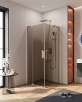 Душевой уголок CEZARES арт-SLIDER-A-2-70/80-BR-Cr — фото 1, Квадратные душевые уголки