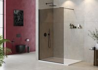 Душевая перегородка CEZARES арт-LIBERTA-L-1-120-BR-NERO — фото 1, Душевые перегородки