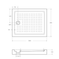 Акриловый поддон CEZARES арт-TRAY-A-AH-100/80-15-W — фото 3, Акриловые душевые поддоны