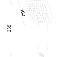 Ручной душ Melodia della vita Luxe Хром арт-MKP26110BL — фото 2, Лейки для душа