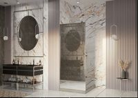 Душевая перегородка Ambassador Walk-in 90х200 профиль Хром стекло зеркальное арт-15033123 — фото 3, Душевые перегородки