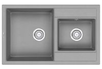 Granula-, кухонная мойка, кварц арт-8201, БАЗАЛЬТ — фото 1, Кухонные мойки