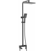 Душевая система Rose R15H Черная матовая арт-R1556H — фото 1, Душевые стойки